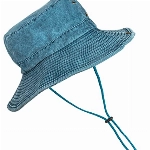 QualyQualy Fischerhüte Damen Herren Buckethut Faltbare Fischerhut Denim Baumwolle Outdoor Sonnenschutz Wanderhut für Kopfumfang 56-58cm