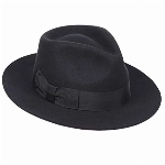 QUUPY Zweifarbiger schwarzer Hut mit breiter Krempe und Band, Derby-Schleife, Strand-Trilby-Sonnenhut für Männer und Frauen