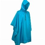 Regenponcho Wasserdicht Regencape mit Kapuze Multifunktionales Regenmantel Wiederverwendbar Regenkleidung Faltbare Ripstop Damen Herren für Wandern Jagd Camping Angeln Täglichen Gebrauch Hellblau