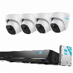 Reolink 4K Überwachungskamera Aussen Set, 4X 8MP PoE IP Kamera Überwachung mit Smarter Personenerkennung und Fahrzeugerkennung, 8CH 2TB HDD NVR für 24/7 Videoüberwachung, 30M Nachtsicht