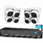 Reolink 4K Überwachungskamera Set, Videoüberwachung mit 8X 8MP PoE IP Kamera und 16CH 4TB HDD NVR, Personenerkennung und Fahrzeugerkennung, IP66, 30M IR Nachtsicht für Aussen, Innen, RLK16-800D8-A