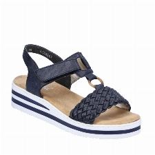 Rieker Damen V0268 Sandalen, Blau, 39 EU