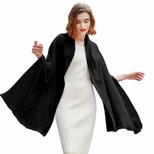 RIIQIICHY Damen Schal Stola Pashmina Winter Schwarz Schals tücher für Frauen Abendkleider Hochzeit Festlich xxl schal