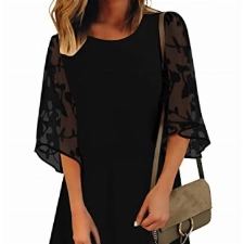 Roskiky Elegante Kleider Damen Lange Kleider Damen Elegant Umstandsmode Kleid Schwarzes Kleid Damen Sexy Kleider Für Hochzeitsgäste XXL Schwarz XXL