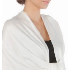 Sakkas Seidig Weich Pashmina Fühlen Schal/Stola - Elfenbein