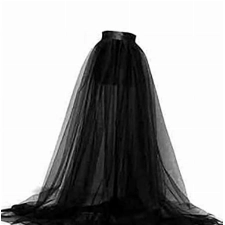 SANSIWU Damen Tüll Tutu Lange Röcke Hochzeit Party Cocktail Abschlussball Bandage Mesh Maxikleid Overlay Lang Sexy Kleid, Schwarz , Einheitsgröße