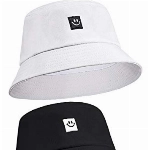 SATINIOR 2 Stücke Lächelnde Gesicht Eimer Hüte Faltbare Strand Sonnenhüte Fischer Hüte für Frauen Männer