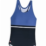 Schiesser Mädchen Badeanzug, dunkelblau, 164