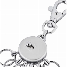 Schlüsselanhänger aus Metall - mit Karabinerhaken - 6 ausklinkbare Ringe von Jadani