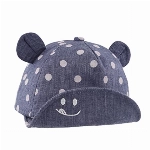 SEYUFN Baby Baseball Cap Sonnenhut Neugeborene Sonnenhut für Baby Jungen Mädchen Unisex Sommermütze mit süßem Punktmuster, marineblau, 92