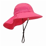 SEYUFN Baby Sonnenhut Mädchen Jungen Halskappe Kinderschutz Eimer Hüte Atmungsaktiver Baby Mädchen Strandhut Kleinkind Sommerhut (M(2-6 Jahre), C-Rosarot)