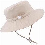 SEYUFN Bob Baby-Sonnenhut für Jungen, Mädchen, Kinder, UPF 50+, breiter Krempe, Sonnenschutz, für alle kleinen Outdoor-Sommer-Mützen, beige, 2-6 Jahre