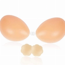 SHINYMOD Klebe BH Silikon Trägerlosen BH Selbstklebend Hochzeits BH Wiederverwendbare Haut Freundlich Bequem Rückenfrei BH Push Up BH Ohne Träger Mit 2Pcs Nippel Abdeckungen Gepolsterte BH