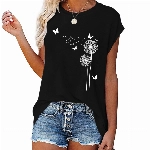 Shirt Damen T-Shirt ärmellose Bluse Tops Shirt Oberteile Frauen Schwarz Kleidung Frau Sommer Shirts Top Damen V-Ausschnitte Tshirt Casual Rundhals Klamotten Teenager Mädchen