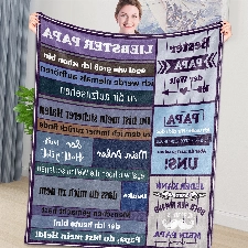 Shoppawhile Papa Geschenk Geburtstag Weihnachten Geschenk für Papa Vatertagsgeschenk Geburtstagsgeschenk Kuscheldecke Flauschig 130*150 cm