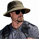 SIYWINA Sonnenhut Herren UV Schutz Safari Hut Sommer Outdoor Fischerhut Buschhut, Green