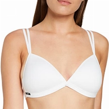 Skiny Damen Skiny Trekant-foret bomuldsessentielle B gelloser BH, Weiß, 85A EU