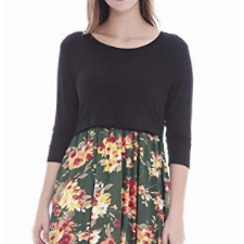 Smallshow Damen Schwangerschaftskleid Umstandsmode Kleide Umstandskleide Stillkleide Svp089 M