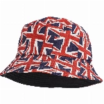 SOIMISS British Flag Bucket Hut Union Jack Fischerhut Unisex Doppelseite Sommer UV Sonnenhut Reversible Strand Sonnenkappe Jubilee Hut für Outdoor- Reise 56-58 cm