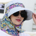 Sommerhut Polyester Schlapphut Nackenschutz Strandmütze Breit Sonnenhut Abnehmbar Fischerhut Damen Wanderhut Faltbar Freizeithut Sonnenschutz Schirmmütze Atmungsaktiv Gartenhut UV Schutz Strandhut