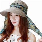 Sonnenhut Damen Sonnenmütze Outdoor Strandhut Staubdicht Sommerhut Faltbare Hut Anti-UV Atmungsaktiv mit Reißverschluss Sonnenschutz breite Krempe Kappe für Reisen Besichtigung Bergsteigen Wandern