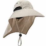 Sonnenhut Herren Damen mit Nackenklappe, UPF 50+ UV Schutz Safari Boonie Hut mit Breiter Krempe, Faltbar Fischerhut Gartenarbeit Strand Angelhut für Sommer Outdoor Aktivitäten