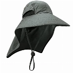 Sonnenhut Herren Damen mit Nackenklappe, UPF 50+ UV Schutz Safari Boonie Hut mit Breiter Krempe, Faltbar Fischerhut Gartenarbeit Strand Angelhut für Sommer Outdoor Aktivitäten
