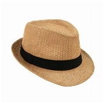 Sonnenscheinschuhe® Leichter Sommerhut Hut braun mit schwarzem Band klassisch Männer Frauen