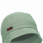 Sterntaler Baby Jungen Hut Baby Fischerhut Musselin - Baby Hut, Kopfbedeckung Baby Sommer, Sommerhut Baby - aus Baumwolle - dunkelgrün, 53