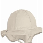 Sterntaler Baby Unisex Flapper Baby Flapper - Sonnenhut Baby, Outdoor Hut, UV Hut Baby - aus Baumwolle mit Nackenschutz - beige, 45