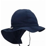 Sterntaler Flapper mit Bindebändern und Nackenschutz, Alter: 2-4 Jahre, Größe: 53, Blau (Marine)