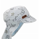 Sterntaler Jungen Schirmmütze mit Nackenschutz Savanna Sonnenhut, hellblau, 47