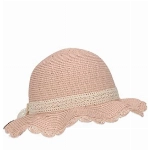 Sterntaler Mädchen Kinderstrohhut Glitter Hut, zartrosa, 53