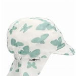 Sterntaler Mädchen Schirmmütze mit Nackenschutz Schmetterling Sonnenhut, mittelgrün, 53