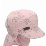 Sterntaler Mädchen Schirmmütze mit Nackenschutz Zoo Sonnenhut, rosa, 45