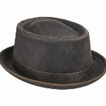 Stetson Pork Pie Hut Odenton Damen/Herren - Porkpie aus Baumwolle - Fedora Wasserabweisend & Sonnenschutz - Herrenhut Sommer/Winter - Musikerhut braun XL (60-61 cm)