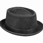Stetson Pork Pie Hut Odenton Damen/Herren - Porkpie aus Baumwolle - Fedora Wasserabweisend & Sonnenschutz - Herrenhut Sommer/Winter - Musikerhut schwarz M (56-57 cm)