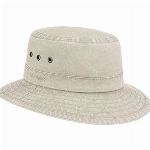 Stetson Reston Outdoorhut für Damen Herren Reisehut Anglerhut Sommer (XL (60-61 cm) - beige)