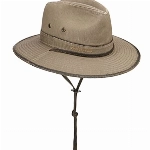 Stetson Tarnell Traveller Baumwollhut Herren - Travellerhut aus Baumwolle - Sommerhut mit UV-Schutz 40+ - Stoffhut mit Luftösen - Herrenhut Sonnenhut Frühjahr/Sommer beige L (58-59 cm)