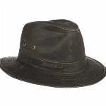 Stetson Vagabunden Traveller Hut Herren - Abenteuerhut aus Baumwolle mit UV-Schutz 40+ - Outdoorhut im Vintage-Stil - Baumwollhut Sommer/Winter - Sonnenhut - L (58-59 cm) braun