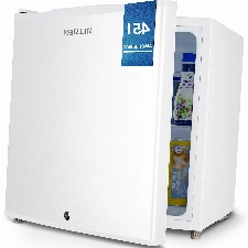 Stillstern Mini Kühlschrank E 45L mit Abtauautomatik, Schloss, Frostfach, Leise, Ideal für Küche, Büro, Schlafzimmer, Hotels und kleine Wohnungen Kühlschrank klein Minibar Getränkekühlschrank