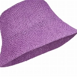 styleBREAKER Damen Fischerhut aus luftig gewebtem Papierstroh, Faltbarer Knautschhut, Sonnenhut, Bucket Hat 04025032, Farbe:Flieder
