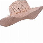 styleBREAKER Damen Großer Sonnenhut mit dünnem Hutband und Schleife, Strohhut, Schlapphut, Sommerhut, Hut 04025024, Farbe:Altrose