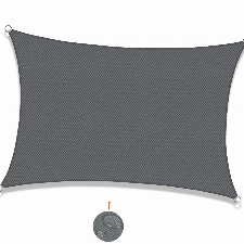 SUNNY GUARD Sonnensegel Rechteckig 3x4m Wasserdicht Sonnenschutz Wetterschutz Segel Baldachin UV Schutz für Balkon Terrasse Garten, Grau Anthrazit