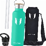 Super Sparrow Trinkflasche Edelstahl -350ml- Auslaufsicher Thermoskanne, BPA-Frei Wasserflasche - Kohlensäure Thermosflasche für Kinder, Sport, Schule, Fitness, Camping