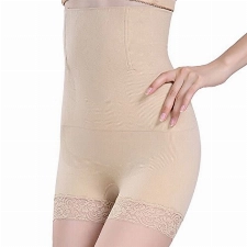 SURE YOU LIKE Damen Figurenformend Miederpants Miederhose Shapewear Bauch-Weg-Effekt Formt Sofort Body Shaper, Beige, XL/XXL, 40-44