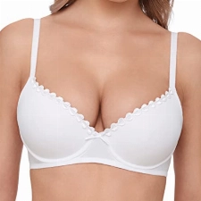 Susa Damen Wiesn-Zauber 8025 mit Push-Up-Schalen Dirndl-BH, Weiß (weiß 003), 80B