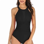 Sweetneed chida yi Badeanzug Damen Bauchweg High Neck Bademode Strandmode Schlankheits Einteilige Shape Badeanzug Damen Push Up Moder Swimsuit