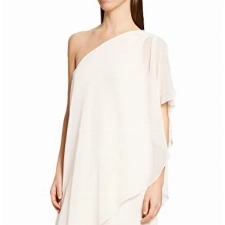 Swing Damen fließendes One-Shoulder Chiffonkleid (Bluse), Orange (Peach 794), 34