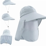 TAGVO Damen Sonnenhut mit Breiter Krempe Nackenschutz,Damen Sommer Multifunktional UPF 50 UV Schutz Atmungsaktiv Faltbar Outdoor Sonnenhut Sonnenkappe Fischerhüte,Reisen Klettern Camping Wandern Hüte
